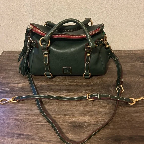 Dooney & Bourke Green Florentine Leather Mini Satchel - Picture 12 of 13